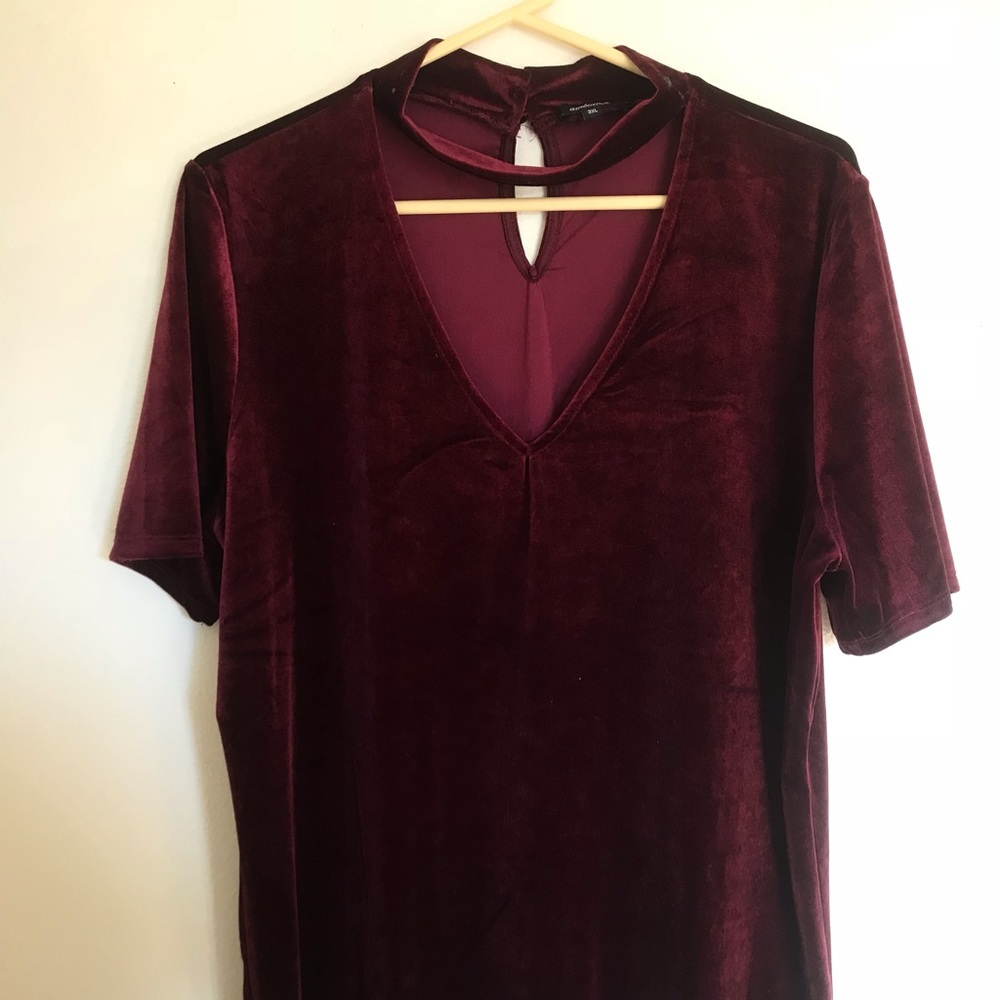 Sexy but not too sexy for family Velvet Blouse
